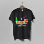 Bring me Ramyeon, Kichi & Soju T-shirt (Black) 1