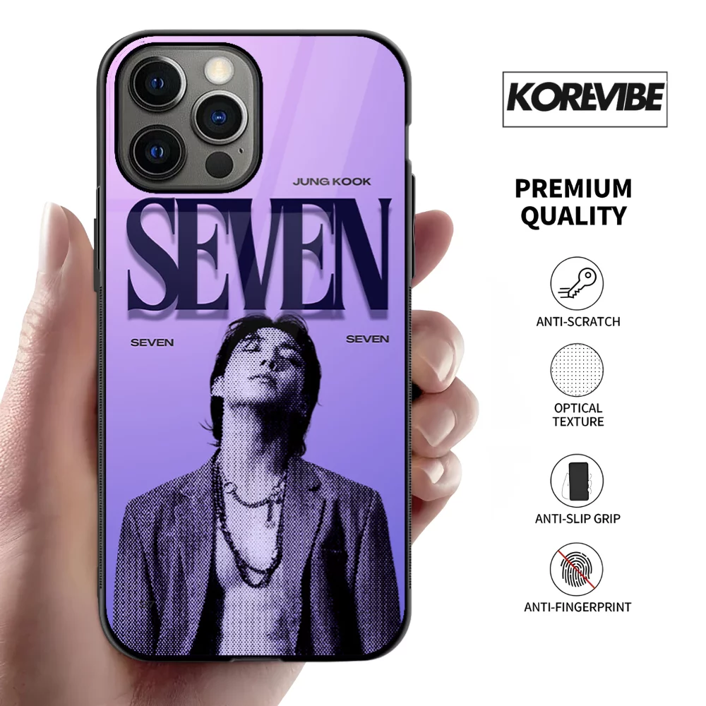 Jungkook (Seven) iPhone Glass Case - KoreVibe