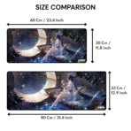 Wuthering Waves Iuno Gaming Mouse Pad SIZE COMPARISON