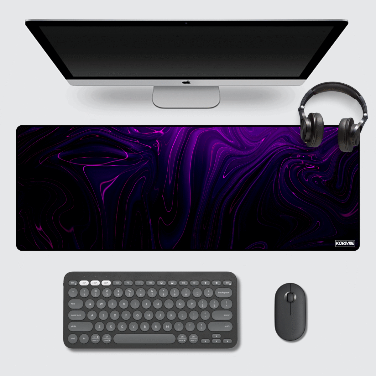 Abstract Liquid Purple Gaming Mouse Pad 80×33 cm – extended 3mm thick abstract desk mat