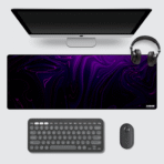 Abstract Liquid Purple Gaming Mouse Pad 80×33 cm – extended 3mm thick abstract desk mat
