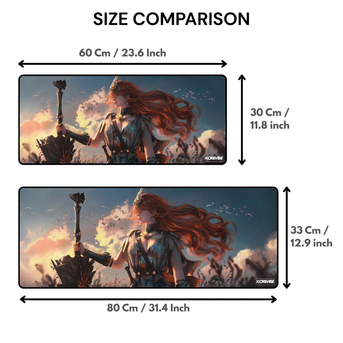 Augusta WUWA Gaming Mouse Pad SIZE COMPARISON