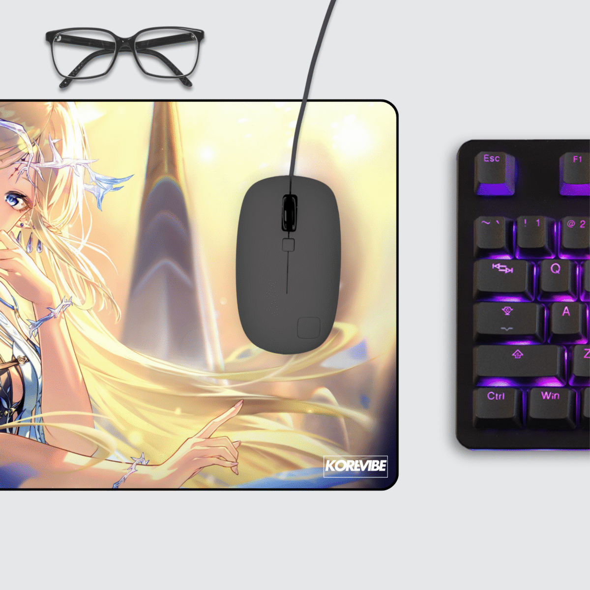 Cartethyia WUWA Gaming Mouse Pad Gaming Mouse Pad on Desktop