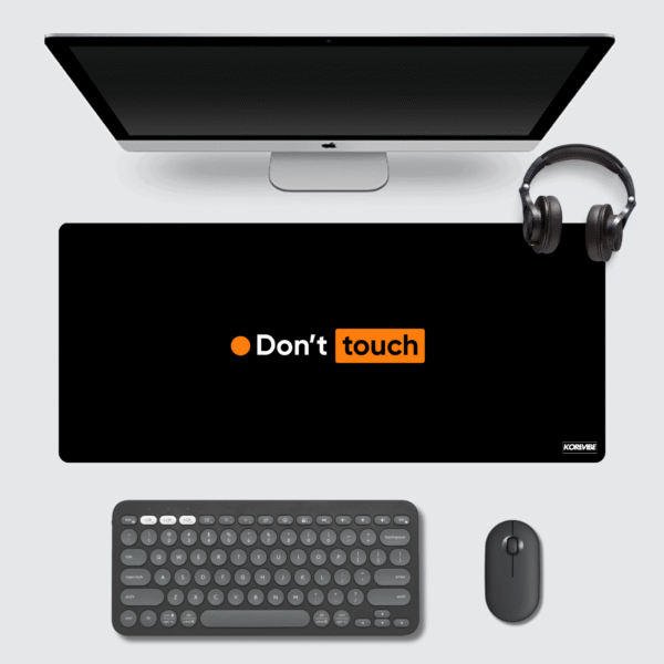 Don’t Touch Gaming Mouse Pad 60×30 cm – compact extended non-slip desk mat for gamers.