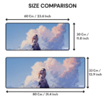 Genshin Impact Barbara Gaming Mouse Pad SIZE COMPARISON
