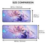Genshin Impact Kokomi Gaming Mouse Pad SIZE COMPARISON
