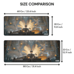 Genshin Impact Zhongli Gaming Mouse Pad SIZE COMPARISON