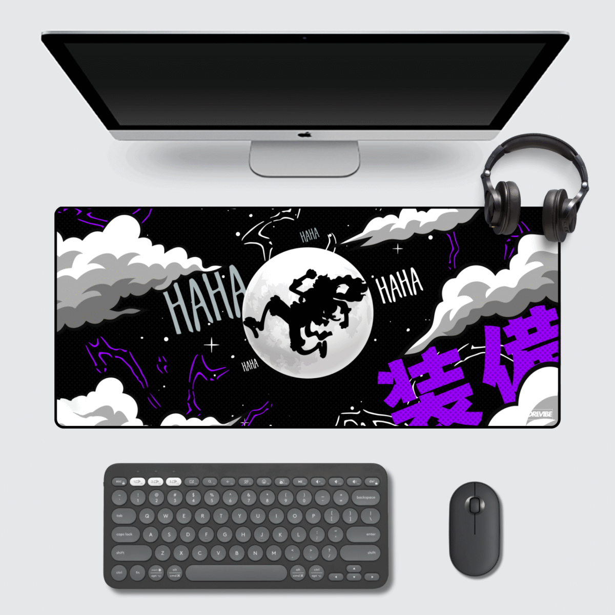 Luffy Gear 5 Mouse Pad 60×30 cm – anime extended desk mat featuring Monkey D. Luffy Gear 5 artwork.