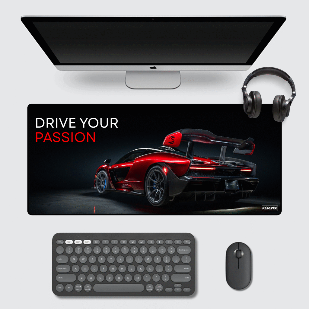 Drive Your Passion McLaren Gaming Mouse Pad 60×30 cm – compact racing-inspired desk mat for gamers.