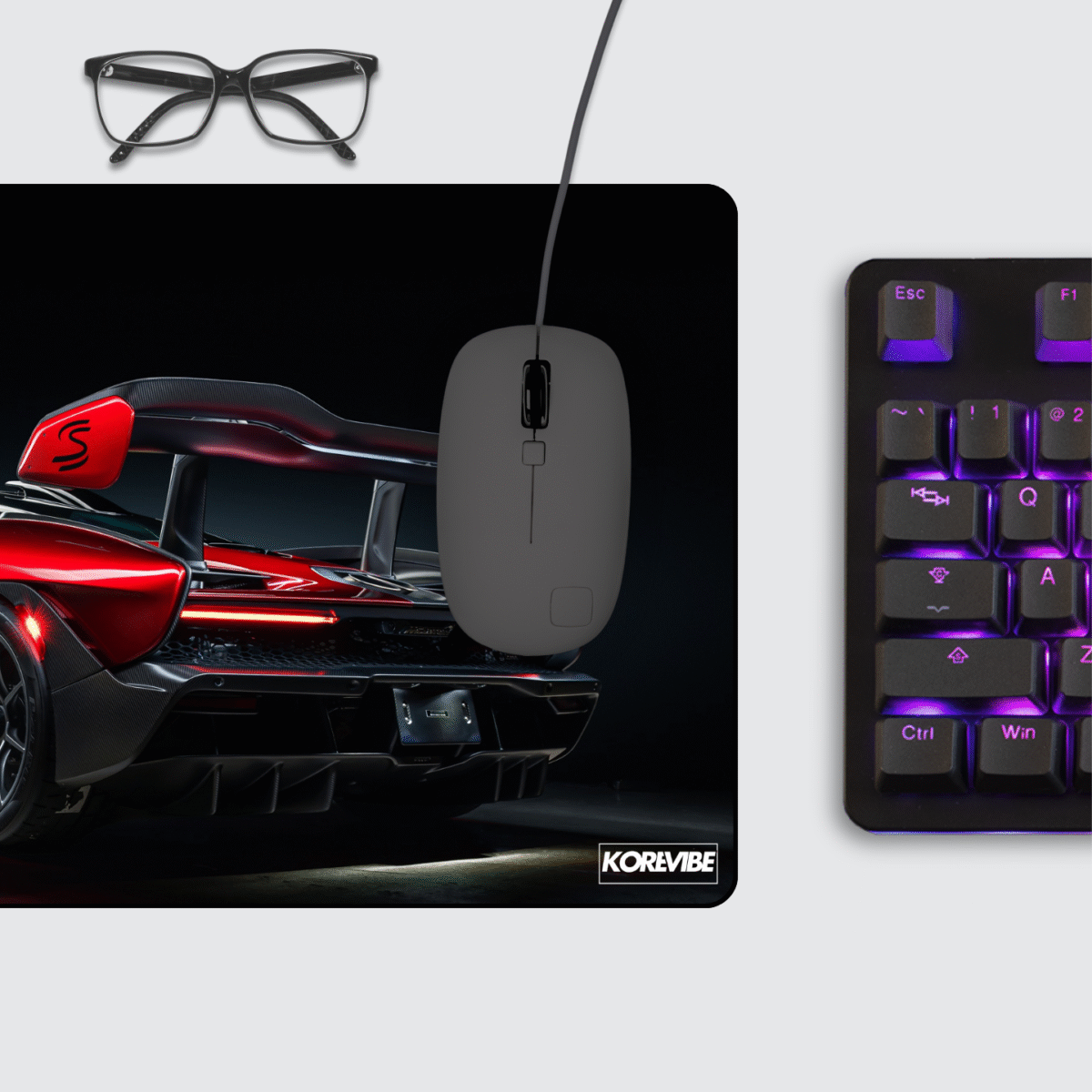 Drive Your Passion McLaren Gaming Mouse Pad on desk setup – racing aesthetic for PC and office use.