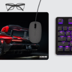 Drive Your Passion McLaren Gaming Mouse Pad on desk setup β racing aesthetic for PC and office use.
