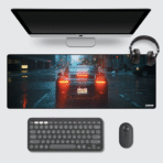 Porsche 911 Carrera Gaming Mouse Pad 80×33 cm – XL extended desk mat with Porsche Carrera racing design.