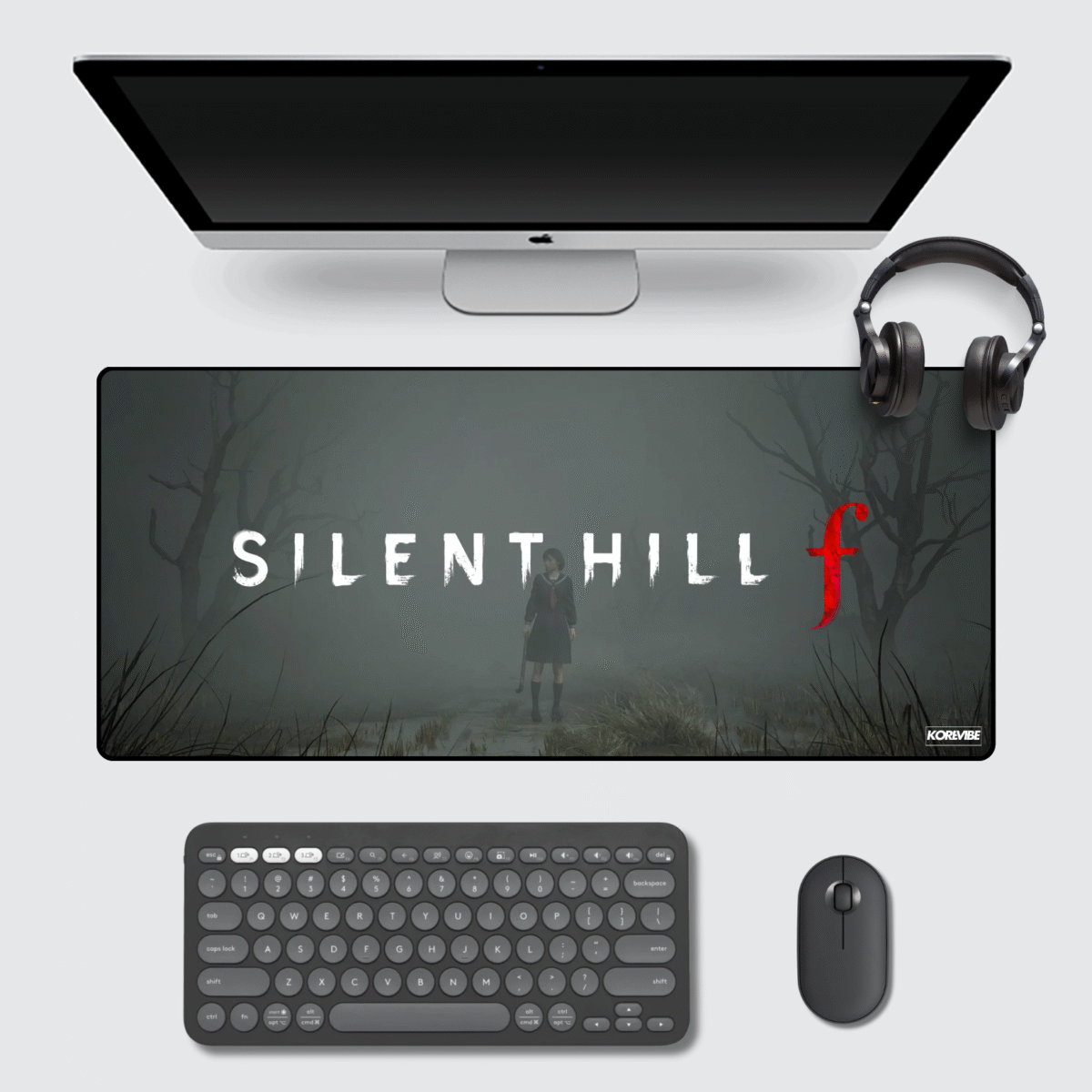 Silent Hill F gaming mouse pad 60×30 cm – large extended desk mat with horror art for PC and office setups.