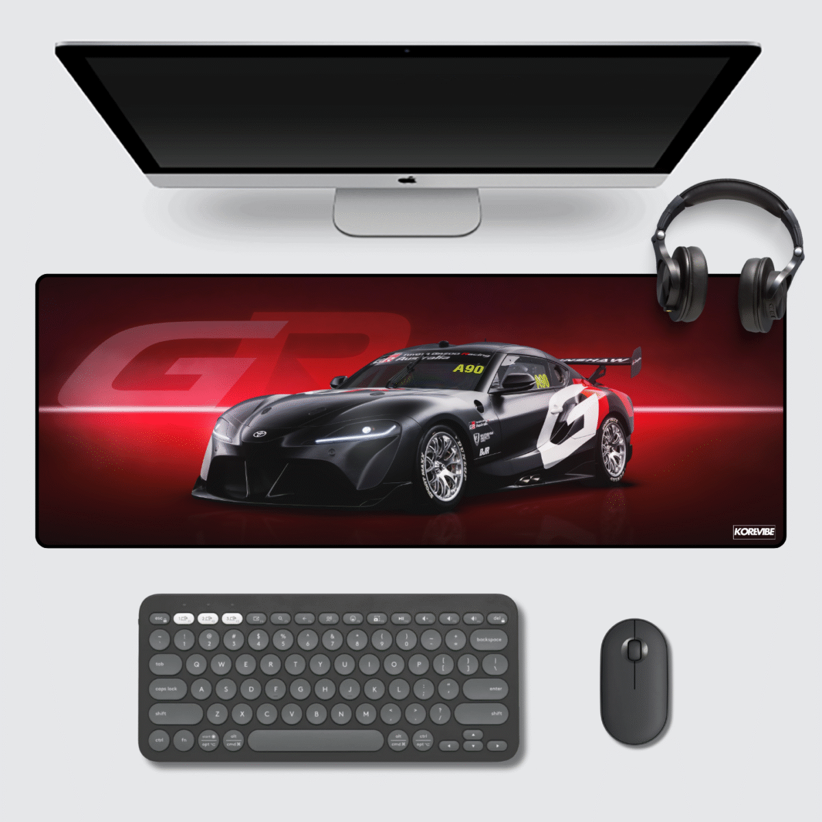 Toyota GR Supra A90 Gaming Mouse Pad 80×33 cm – XL extended desk mat featuring Supra A90 art.