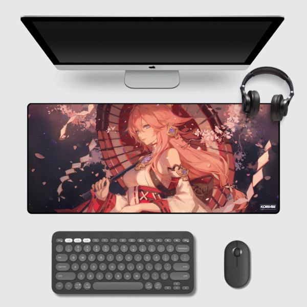 Yae Miko Genshin Impact Gaming Mouse Pad 23.6 × 11.8 inches (60 × 30 cm)
