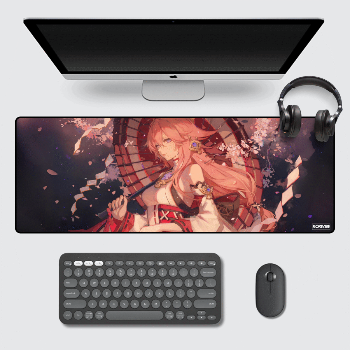 Yae Miko Genshin Impact Gaming Mouse Pad 31.5 × 13 inches (80 × 33 cm)